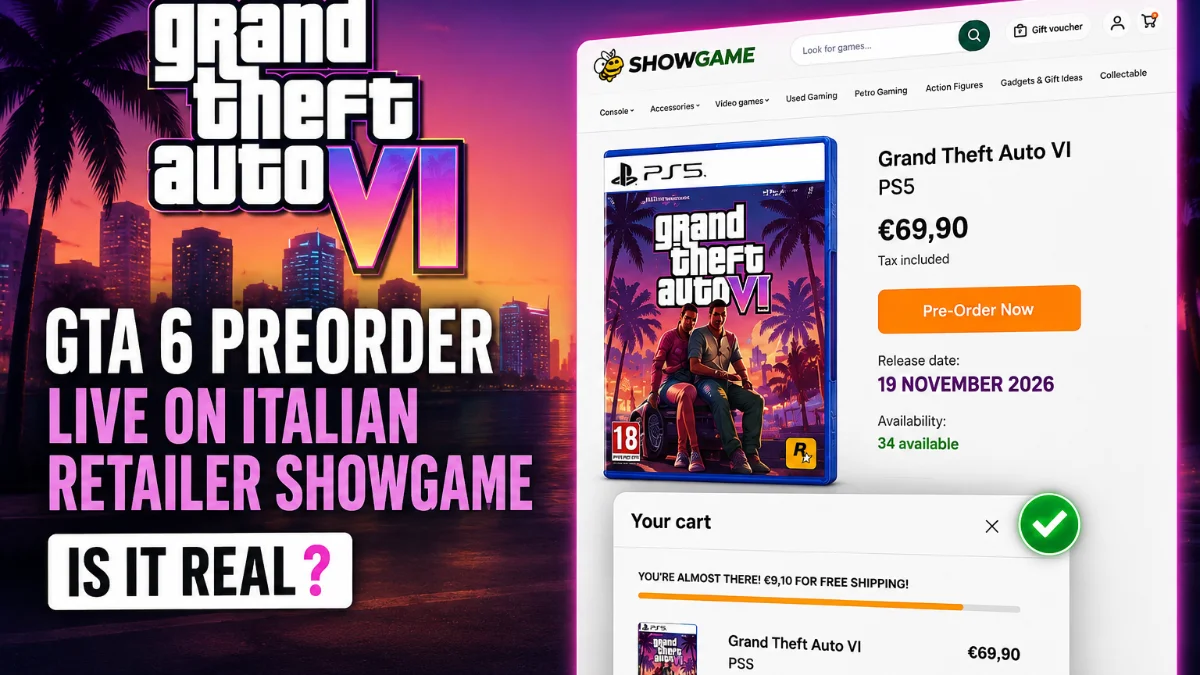GTA 6 Preorder: Showgame Lists PS5 Version for €69.90