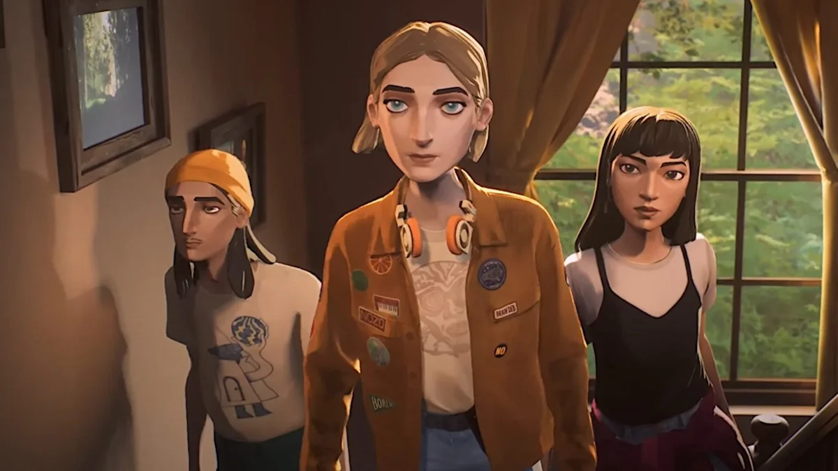 Rockford standing beside her friends during an emotional nighttime scene in Mixtape